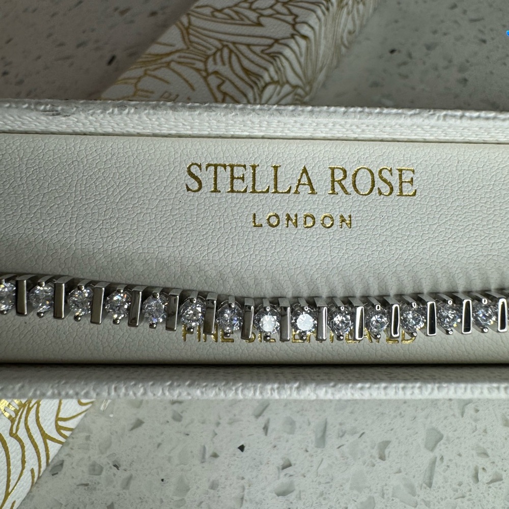 FINE SILVER PLATED SILVER TENNIS BRACELET